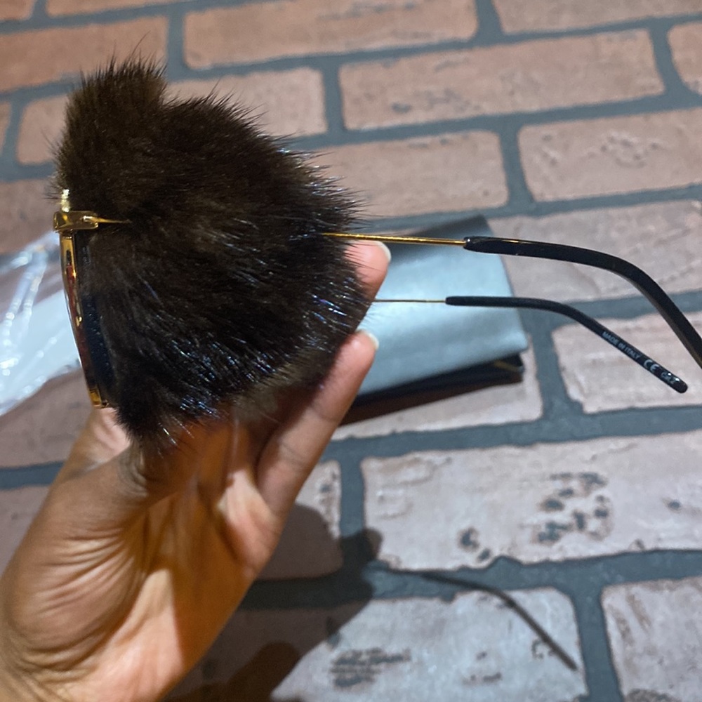 Saint Laurent Fur Sunglasses - Picture 3 of 3